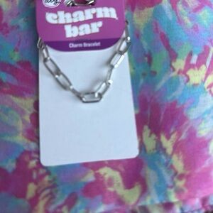Charm Bar Silver Link Charm Bracelet